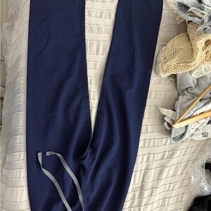 Navy Blue Leggings with Drawstring